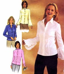3969 LS CUFF TUCK BLOUSE RUFFLES OR NOT PATTERN 12-16